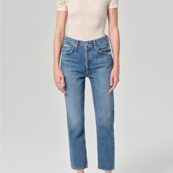 Agolde Denim - RILEY HIGH RISE STRAIGHT CROP IN FREQUENCY